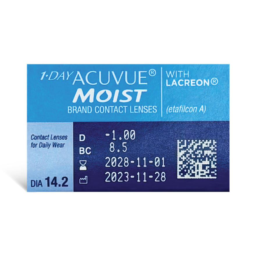 1-DAY ACUVUE MOIST caja 30 lentes