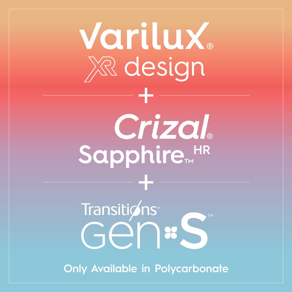 Multifocales VARILUX XR SERIES DESIGN Airwear TRANSITIONS GEN. S Antireflex CRIZAL SAPPHIRE